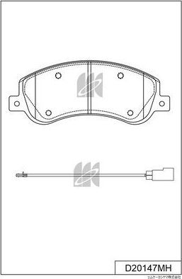 Тормозные колодки MK Kashiyama. Артикул D20147MH