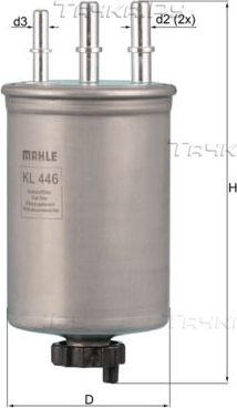 Топливный фильтр Mahle для Ford Focus I 2001-2005. Артикул KL 446