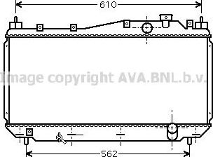 Радиатор охлаждения двигателя AVA для Honda Civic VII 2000-2005. Артикул HD2113