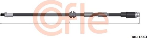 Тормозной шланг Cofle передний правый/левый для Jaguar X-Type I 2001-2009. Артикул 92.BH.FD003