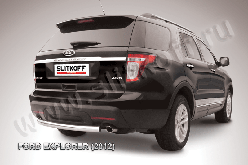 Защита Slitkoff заднего бампера d76 для Ford Explorer V 2012-2015. Артикул FEX008