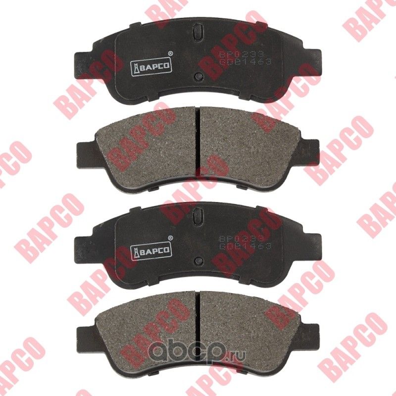 Колодки тормозные дисковые пер. PSA BERLINGO, C2, C3, C4, XSARA, 1007 (Bapco) Bapco. Артикул BP0233