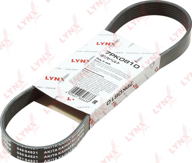 Приводной ремень поликлиновой LYNXauto для Lexus GS III 2006-2011. Артикул 7PK0810