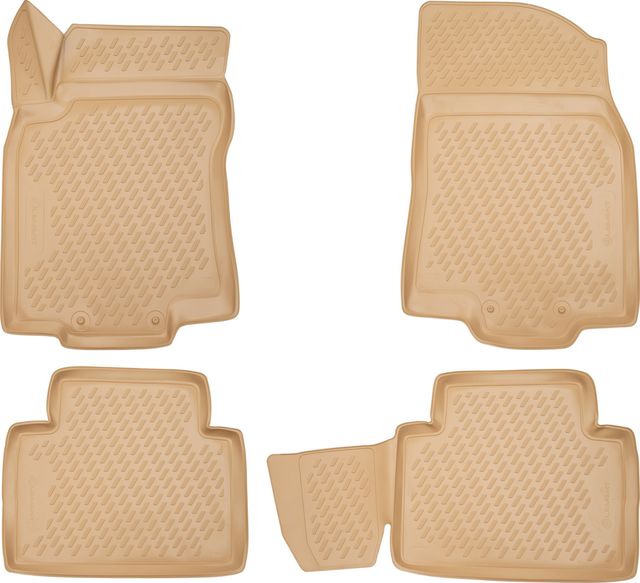 Коврики Element 3D для салона Nissan X-Trail T32 2015-2026 Бежевые. Артикул CARNIS00059b