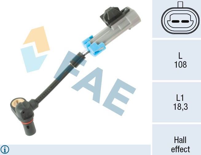 Датчик ABS FAE. Артикул 78663