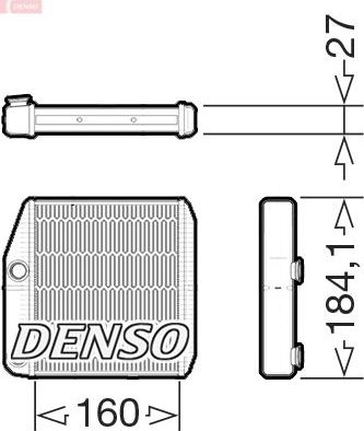 Радиатор отопителя (печки) Denso для Fiat Punto III Punto Evo 2008-2012. Артикул DRR09076