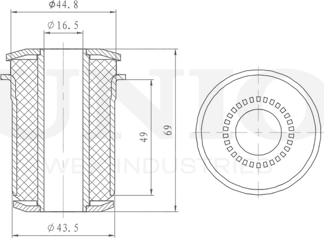 Сайлентблок рычага подвески (Unio). Артикул RMP-20464