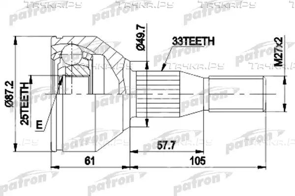 Шрус наружный (граната) Patron. Артикул PCV9110