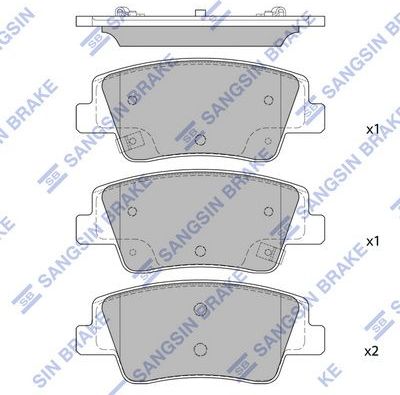 Тормозные колодки Sangsin Hi-Q. Артикул SP4466