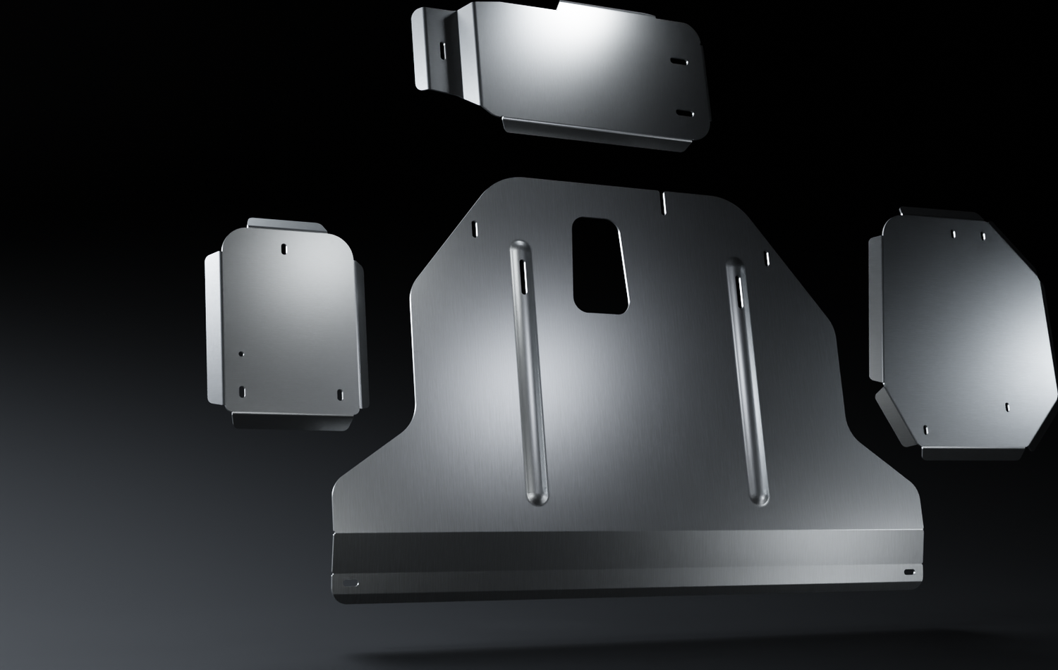 Защита алюминиевая ТСС (4 мм) для картера, бака, адсорбера и заднего редуктора Kia Seltos 2019-2026. Артикул ZKTCC00432K