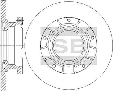 Тормозной диск Sangsin Hi-Q задний для Ford Transit Custom I 2012-2026. Артикул SD5354
