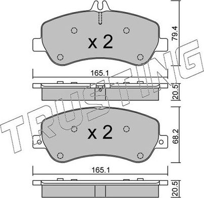 Тормозные колодки Trusting. Артикул 841.0