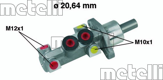 Тормозной цилиндр главный Metelli (алюминий) для Renault Clio II 1998-2013. Артикул 05-0388