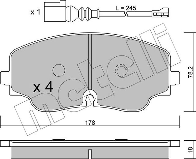 Тормозные колодки Metelli. Артикул 22-1316-0