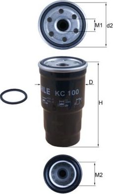 Топливный фильтр Mahle. Артикул KC 100D