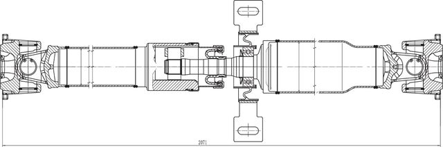 Кардан для а м Renault Duster (10-) 1.5 dCi 2.0 (4x4) (усил. крестовина) зад. в (Trialli). Артикул CD2100