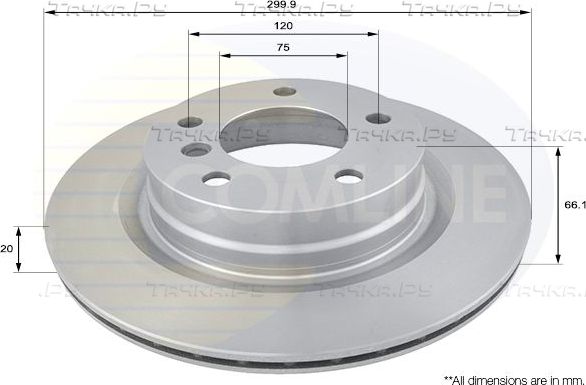 Тормозной диск Comline COATED. Артикул ADC1718V