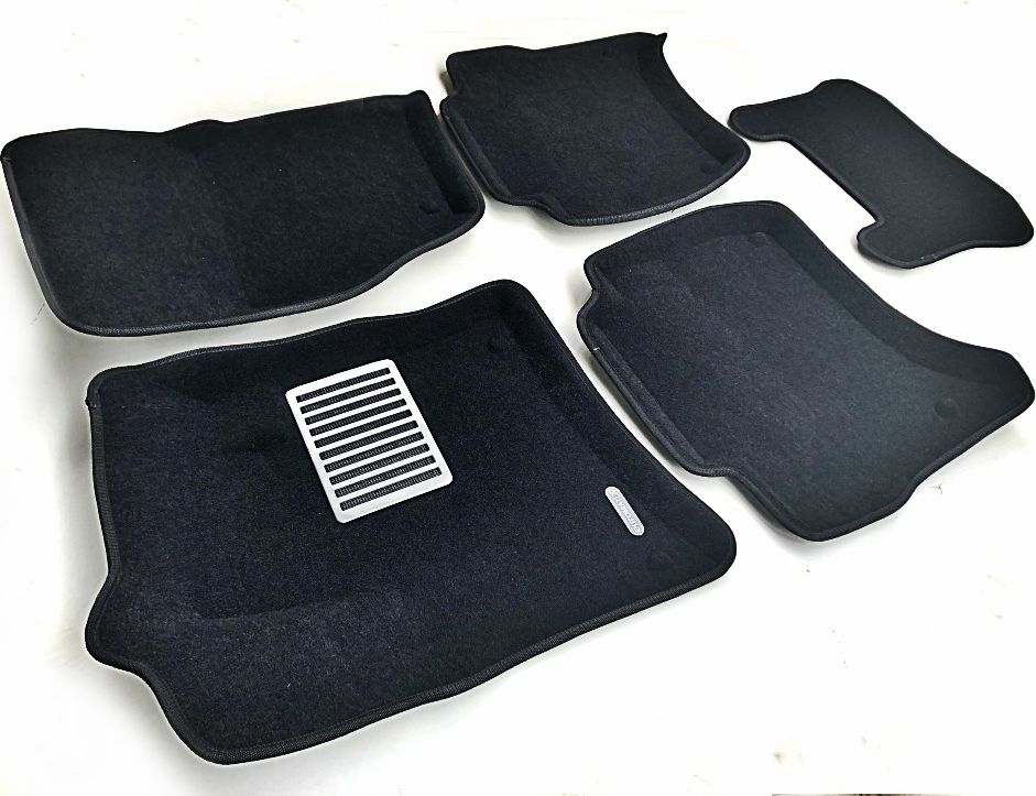 Коврики текстильные Euromat 3D Lux для салона Porsche Cayenne II 2010-2014 ЧЕРНЫЕ. Артикул EM3D-004101