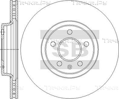 Тормозной диск Sangsin Hi-Q передний для Audi A4 V (B9) 2015-2026. Артикул SD5453