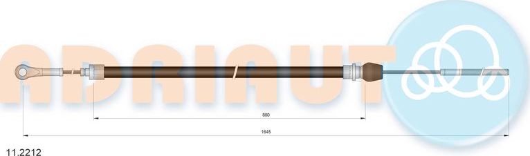 Трос ручника (тросик ручного тормоза) Adriauto. Артикул 11.2212