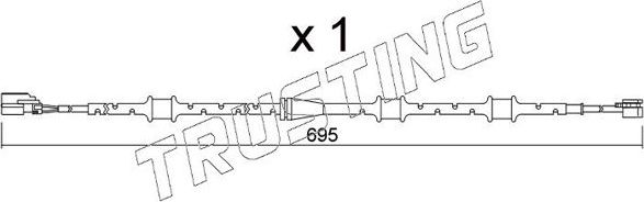 Датчик износа тормозных колодок  Trusting. Артикул SU.381
