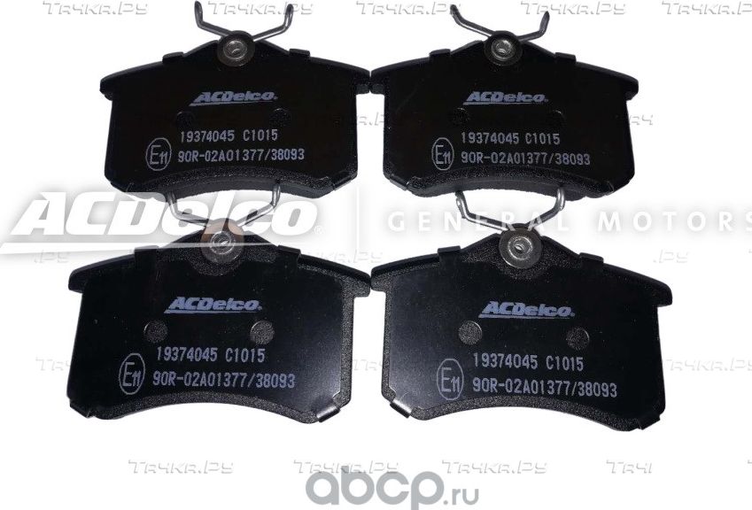 Тормозные колодки ACDelco задние для Renault Clio III 2005-2010. Артикул 19374045