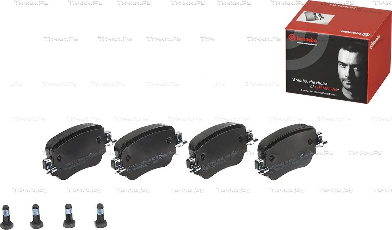 Тормозные колодки Brembo задние для Volkswagen New Beetle II (A5) 2011-2019. Артикул P 85 135