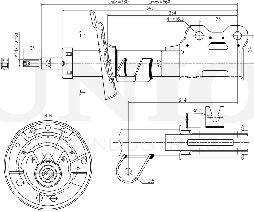 Амортизатор подвески (Unio). Артикул SAB-10311