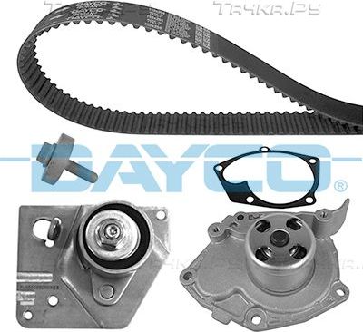 Помпа (водяной насос) с комплектом ремня ГРМ Dayco для Renault Megane II 2002-2009. Артикул KTBWP4671