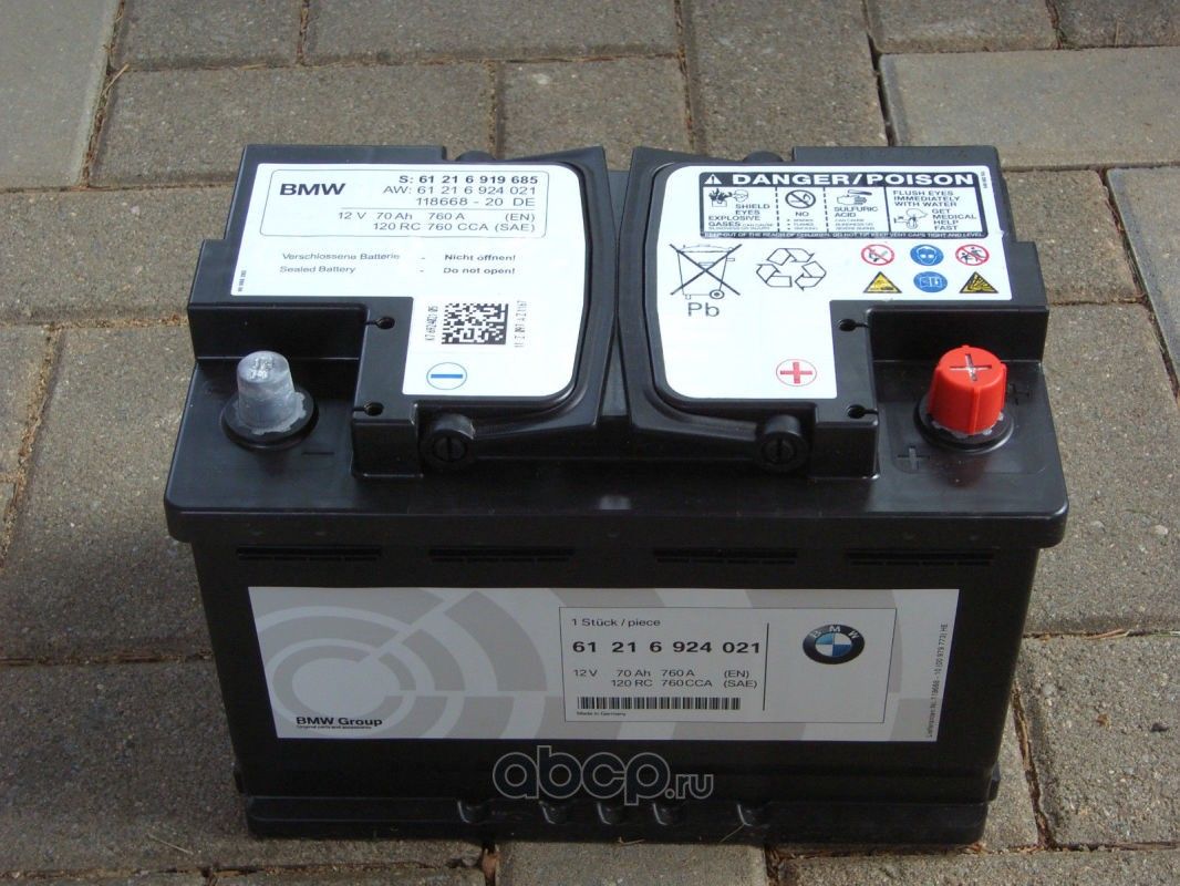 Аккумулятор BMW. Артикул 61216924021