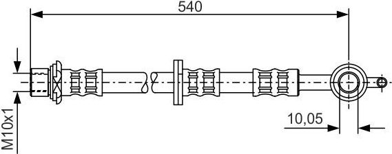 Тормозной шланг Bosch передний правый для Toyota Raum II 2003-2011. Артикул 1 987 476 837