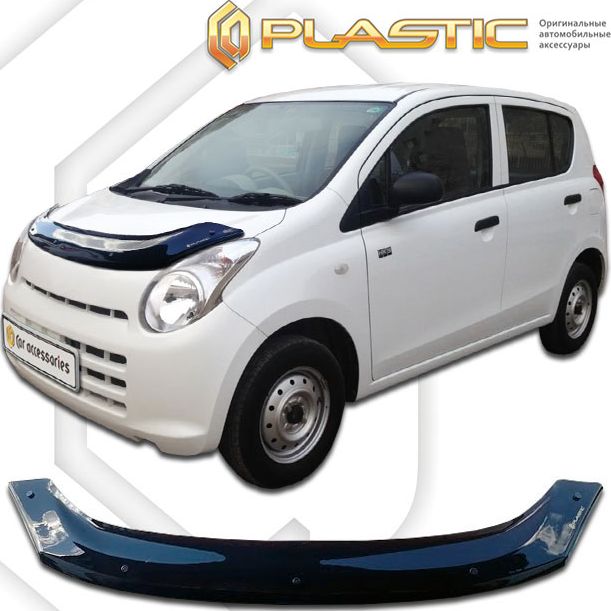 Дефлектор СА Пластик для капота (Classic черный) Suzuki Alto 2010-2014. Артикул 2010010113452