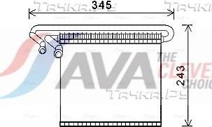 Испаритель кондиционера AVA (алюминий). Артикул FDV491