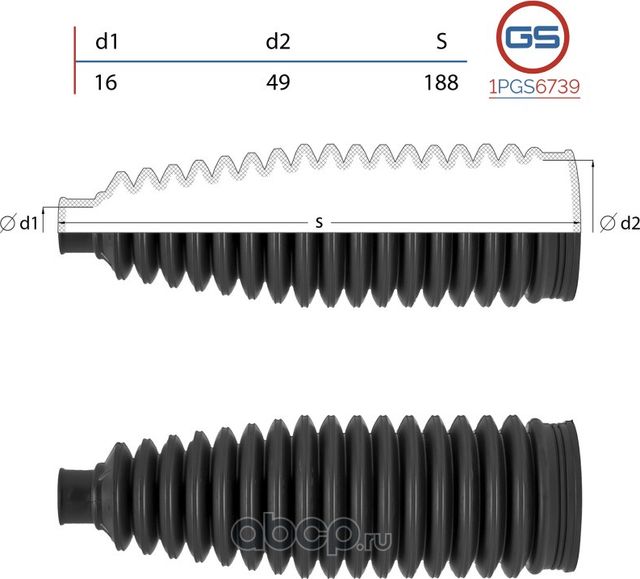 Пыльник рулевой рейки Toyota Verso 2009-, Toyota RAV4 IV 2012-2018, Lexus NX 201 (GS). Артикул 1PGS6739