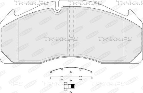 Тормозные колодки BERAL передние/задние для Volvo  FMX 1998-2008. Артикул BCV29125TK