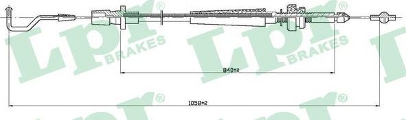 Трос газа LPR. Артикул C0003A
