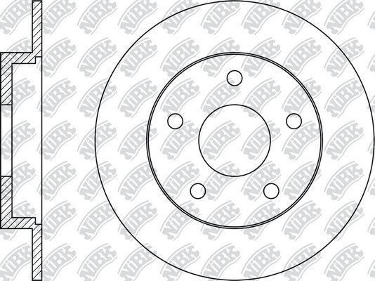 Тормозной диск NiBK задний для Mazda 3 III (BM) 2013-2018. Артикул RN1565