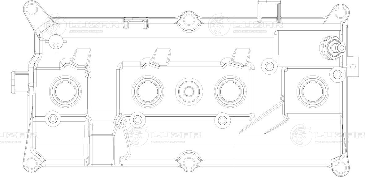 Клапанная крышка Luzar (PA 66-GF 35). Артикул LVPC 1401