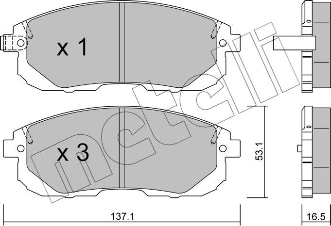 Тормозные колодки Metelli. Артикул 22-0876-0
