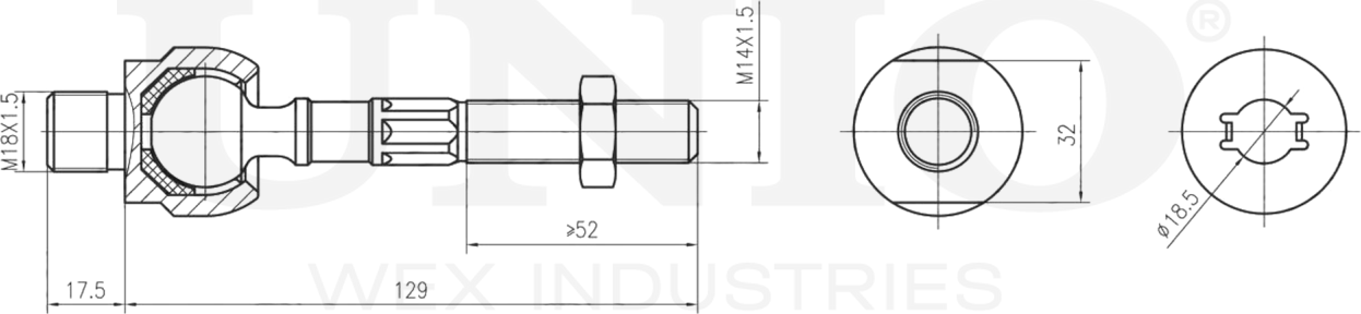 Тяга рулевая (Unio). Артикул SSP-30057