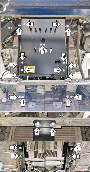 Защита Мотодор для радиатора (3 мм) Kamaz Компас 12 2023-2026. Артикул 27723