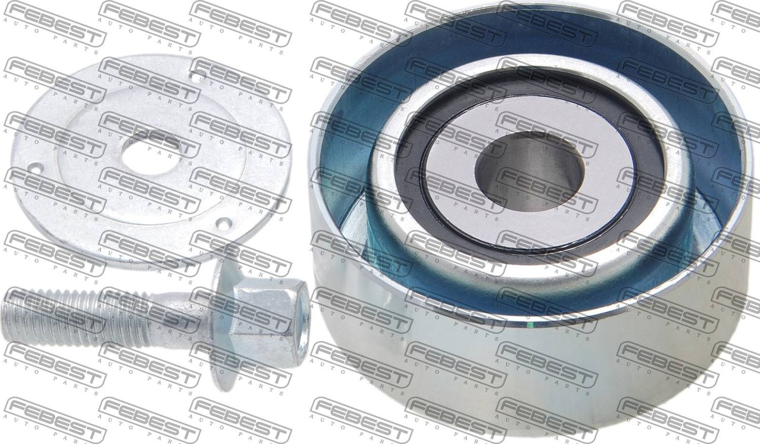 Натяжной ролик (натяжитель) приводного поликлинового ремня Febest. Артикул 0187-KDN145