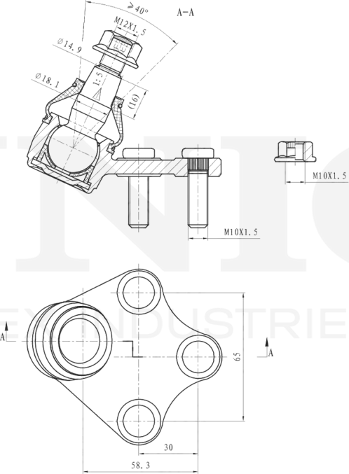 Опора шаровая (Unio). Артикул SSP-20084