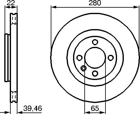 Тормозной диск Bosch передний для SEAT Toledo I 1991-1999. Артикул 0 986 478 508