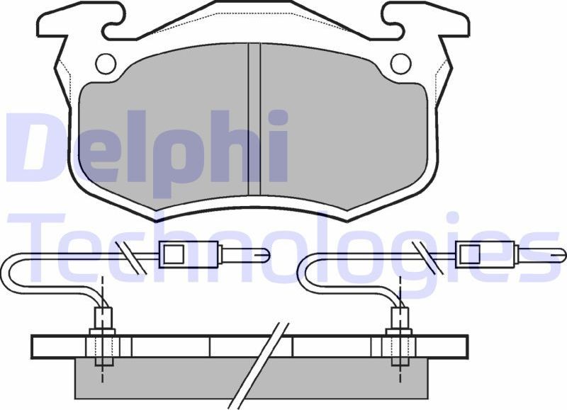 Тормозные колодки Delphi (Low-Metallic). Артикул LP491
