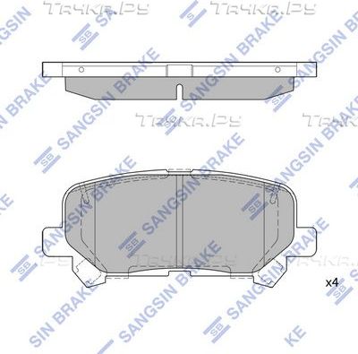 Тормозные колодки Sangsin Hi-Q. Артикул SP1461A