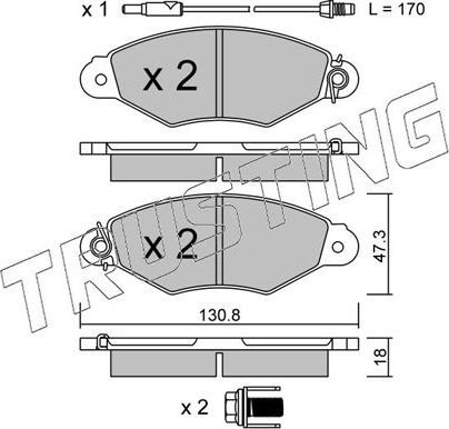 Тормозные колодки Trusting передние для Renault Kangoo I 1997-2010. Артикул 262.1