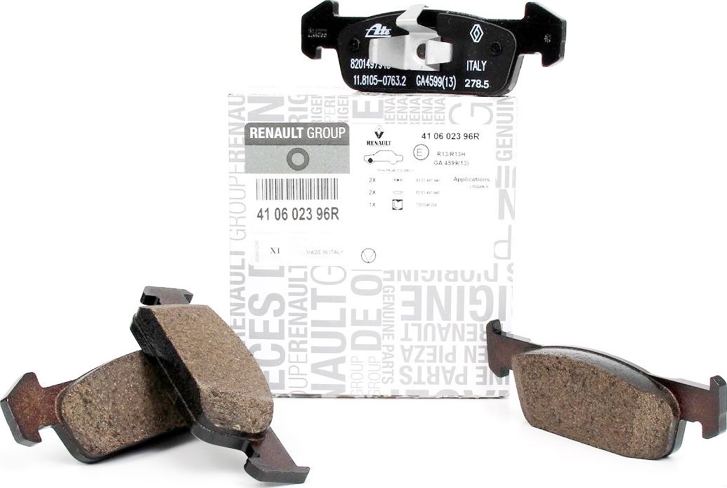Тормозные колодки Renault передние для Renault Logan II 2011-2026. Артикул 410602396R