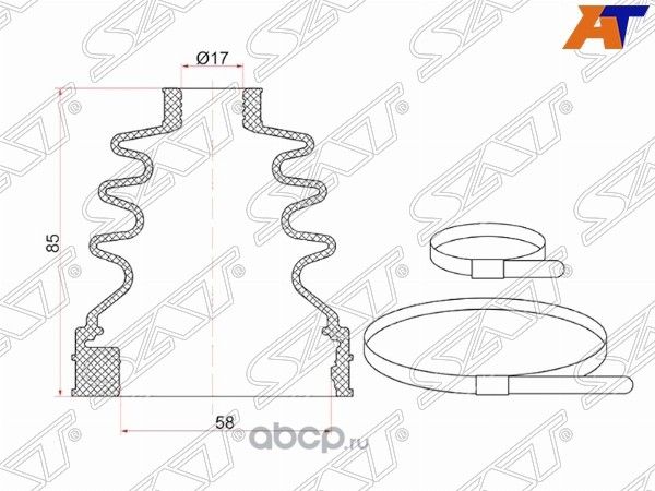 Пыльник шруса внутренний RR RH HONDA CR-V RE  2 х (SAT). Артикул BKFD030