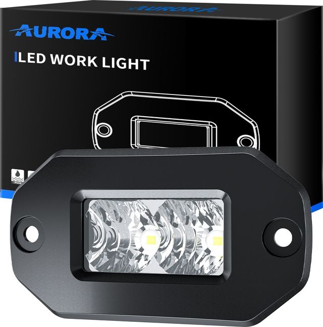 Светодиодная фара рабочего света Aurora 76x38 мм 20W LED (комплект 2 шт). Артикул ALO-E-L-2-E7T